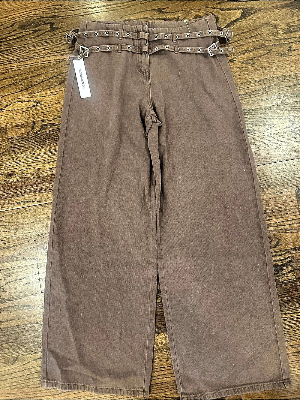 Princess Polly Baccarat Belted Pant Chocolate Wide Leg Pants Brown US 4